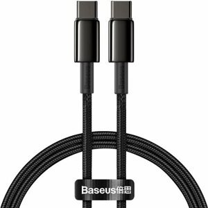 Adatkábel Baseus Tungsten Gold Fast Charging Data Cable Type-C (USB-C) 100W 1m Black