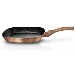 Grill serpenyő BerlingerHaus Rosegold Metallic Line Grill serpenyő márvány bevonattal 28 cm