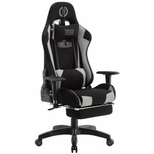 Gamer szék BHM GERMANY Turbo LED, textil, fekete-szürke