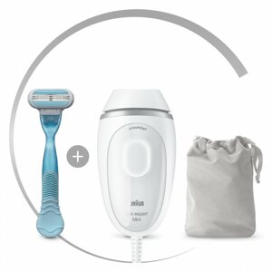 IPL szőrtelenítő Braun IPL Silk-expert Mini PL1124, legújabb generáció, látható szőrszálak hosszú távú eltávolítására