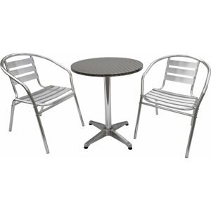 Kerti bútor La Proromance Bistro Table 001 + 2 db Bistro Chair 001 Aluminium