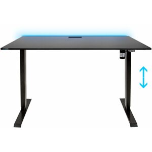 Gaming asztal SYBERDESK Electric - 71 - 121cm, LED, fekete