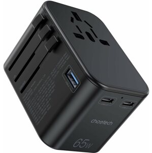Utazó adapter ChoeTech PD65W 2C+A Travel Travel Wall Charger