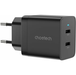 Töltő adapter ChoeTech Mini Dual Type-C PD40W Wall Charger