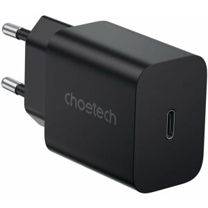 Töltő adapter ChoeTech USB-C PD 20W Wall Charger Black
