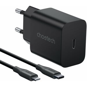 Töltő adapter Choetech PD20W Type-C Wall Charger+ MFI Type-C to Lightening Cable