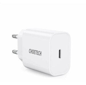 Töltő adapter Choetech PD 20W Type-C (USB-C) Wall Charger White