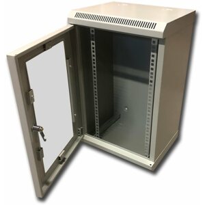 Szerver szekrény Datacom 10" 12U / 280 mm (üveges) szürke