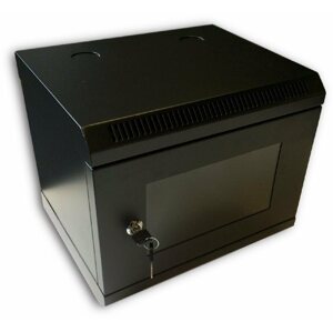 Szerver szekrény Datacom 10 "6U / 280 mm (üveges) fekete
