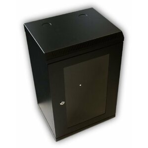 Szerver szekrény Datacom 10 "9U / 280 mm (üveges) fekete