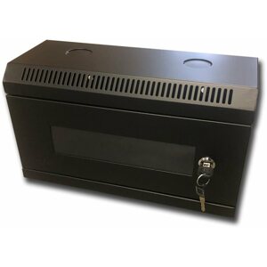 Szerver szekrény Datacom 10" 4U / 140 mm (üveges) fekete