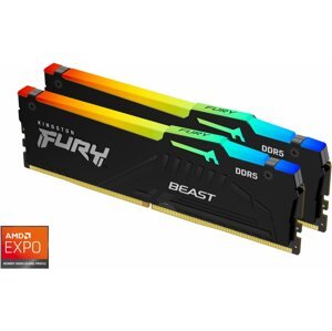 RAM memória Kingston FURY 32GB KIT DDR5 5200MHz CL36 Beast Black RGB EXPO