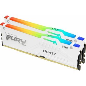 RAM memória Kingston FURY 32GB KIT DDR5 5200MHz CL40 Beast White RGB XMP