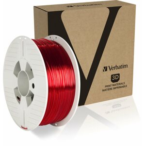 3D nyomtatószál Verbatim PET-G 1.75mm 1kg, átlátszó piros