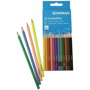 Színes ceruza DONAU, törhetetlen, 12 színű
