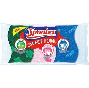 Mosogatószivacs SPONTEX Sweet Home viszkóz szivacs 3 db