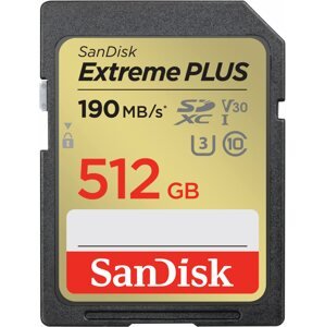 Memóriakártya SanDisk SDXC Extreme PLUS 512 GB