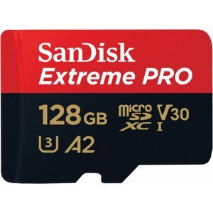 Memóriakártya SanDisk microSDXC 128 GB Extreme PRO + Rescue PRO Deluxe + SD adapter