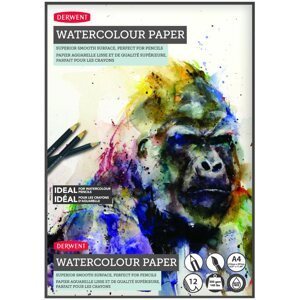 Vázlattömb DERWENT Watercolour Paper A4 / 12 lap / 300g/m2