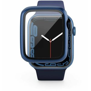 Okosóra tok Epico Apple Watch 7 (41 mm) edzett üveg tok - kék