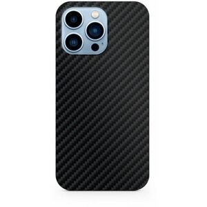 Telefon tok Epico Carbon iPhone 13 Pro fekete MagSafe tok