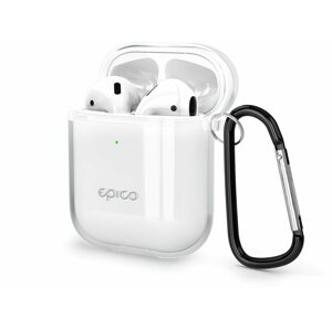 Fülhallgató tok Epico Transparent Cover Airpods 1/2 - átlátszó fehér