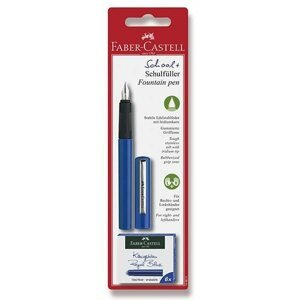 Töltőtoll Faber-Castell patronos, kék + 6 patron