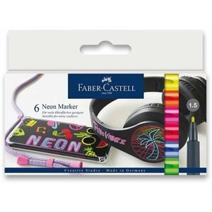 Marker Faber-Castell neon színekben, 6 színek