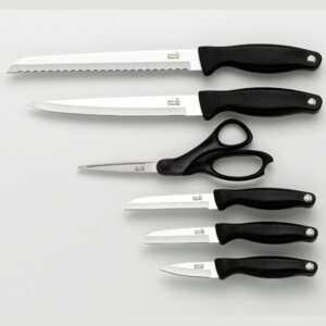 Késkészlet Fiskars Kitchen Devils Készlet 5 db kés + olló késtartó blokkban