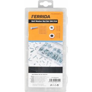 Szerelőanyag készlet FERRIDA csavar, alátét és anya készlet 360 db