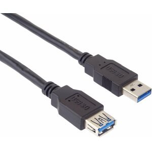 Adatkábel PremiumCord USB-A 3.0 to USB-A - 5m, fekete, hosszabbító