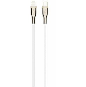 Adatkábel FIXED Cable USB-C to Lightning - PD, MFi, 0,5m, fehér