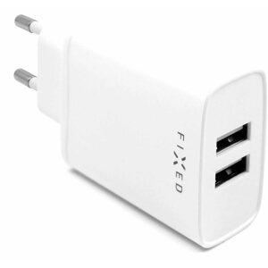 Töltő adapter FIXED Smart Rapid Charge 2 x USB - 15W, fehér