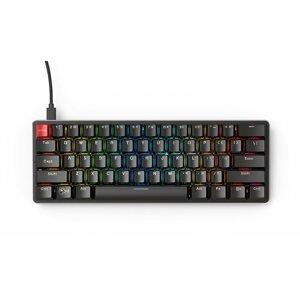 Gamer billentyűzet Glorious GMMK Compact - Gateron Brown, fekete, US