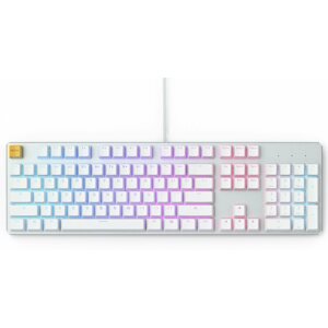 Gamer billentyűzet Glorious GMMK Full-Size White Ice Edition - Gateron-Brown, fehér, US