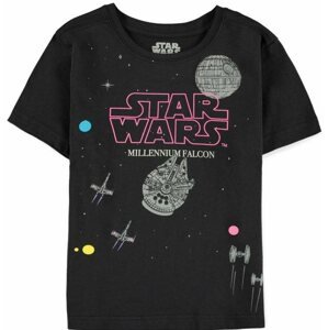 Póló Star Wars - Millennium Falcon + Death Star - gyerek póló