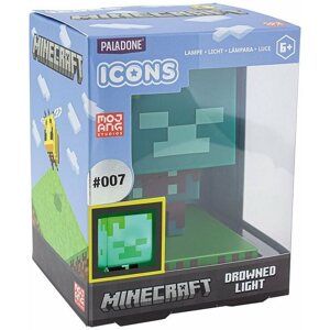 Figura Minecraft - Drowned Zombie - világító figura