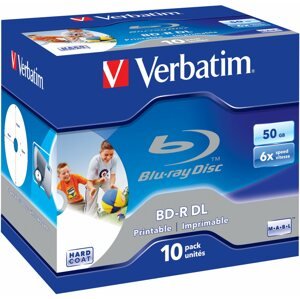 Média Verbatim BD-R Dual Layer nyomtatható 50 gigabyte 6x, 10 db egy dobozban