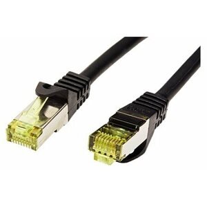 Hálózati kábel OEM S/FTP patch cord Cat 7, RJ45 csatlakozó, LSOH, 1 m, fekete