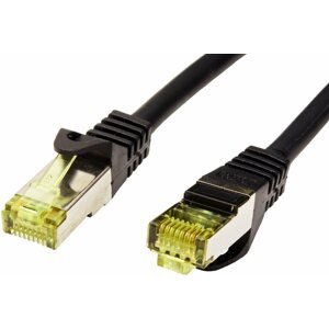 Hálózati kábel OEM S/FTP patch Cat 7, RJ45 csatlakozó, LSOH, 0.25m, fekete