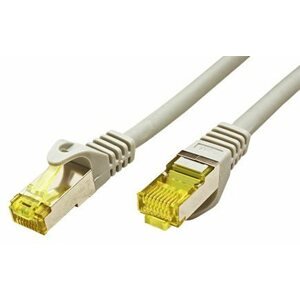 Hálózati kábel OEM S/FTP patchkabel Cat 7, RJ45 csatlakozó, LSOH, 0.25m, szürke