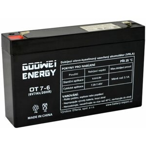 Szünetmentes táp akkumulátor GOOWEI ENERGY Karbantartásmentes ólomakkumulátor OT7-6, 6V, 7Ah