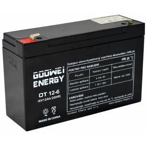 Szünetmentes táp akkumulátor GOOWEI ENERGY Karbantartásmentes ólom-sav akkumulátor OT12-6, 6V, 12Ah