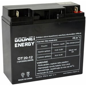 Szünetmentes táp akkumulátor GOOWEI ENERGY Karbantartásmentes ólom-sav akkumulátor OT20-12, 12V, 20Ah