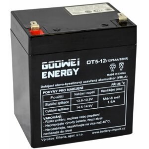 Szünetmentes táp akkumulátor GOOWEI ENERGY Karbantartásmentes ólomakkumulátor OT5-12, 12 V, 5 Ah