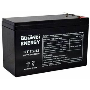 Tölthető elem GOOWEI ENERGY Karbantartásmentes ólomakkumulátor OT7.2-12, 12 V, 7,2 Ah