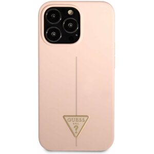 Telefon tok Guess Silicone Line Triangle borító Apple iPhone 13 Pro Pinkhez