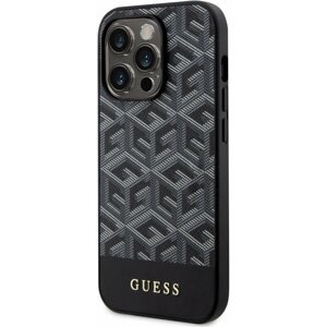 Telefon tok Guess PU G Cube MagSafe kompatibilis iPhone 13 Pro hátlap tok, fekete
