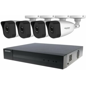 Kamerarendszer HIKVISION HiWatch KIT bullet/ 1x NVR HWN-2104MH-4P(C)/ 4x IP kamera HWI-B140H(C)