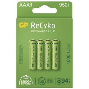 Tölthető elem GP ReCyko 1000 AAA (HR03) újratölthető akkumulátor, 4 db